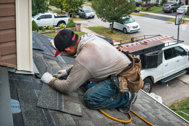 Professional Roofing technician working in Serena, IL